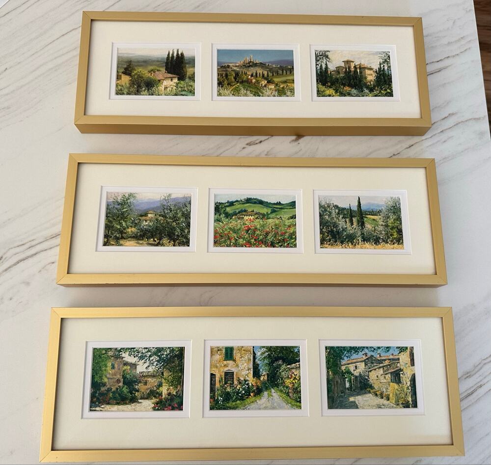 Gordon Breckenridge Tuscany Framed Print Set of 3 Art Gallery in Tuscany Italy